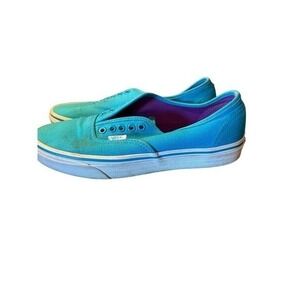 Vans Authentic Lo Pro Turquoise Blue Canvas Sneakers Mens‎ 8 Womens 9.5 Shoes